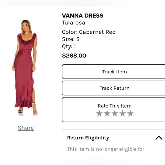 Revolve Tularosa Vanna Dress - Cabernet Red (Size Small) - Picture 4 of 9